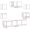 vidaXL 7 Piece TV Stand Set White Engineered Wood
