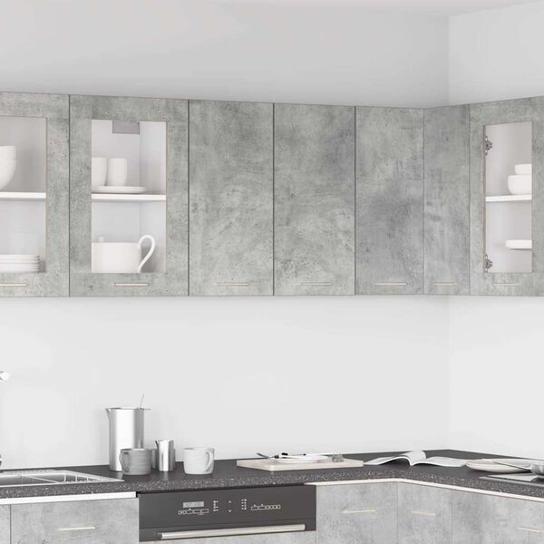 vidaXL Kitchen Wall Cabinet Concrete Grey Engineered Wood