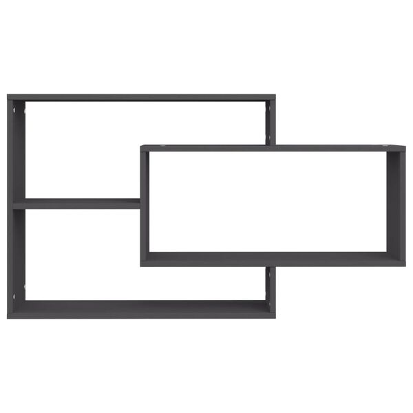 vidaXL Wall Shelf Gray Engineered wood 40.9 x 7.9 x 23.0 in
