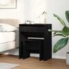 vidaXL Dressing Table Black oak 23.6" x 15.7" x 29.5" Engineered wood