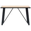 vidaXL Dining Table Oak wood grain MDF and powder-coated steel Medium