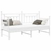 vidaXL Daybed Frame with Headboard White 31.5" x 78.7" Steel