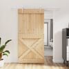 vidaXL Sliding Door with Hardware Set 39.4x82.7" Solid Wood Pine