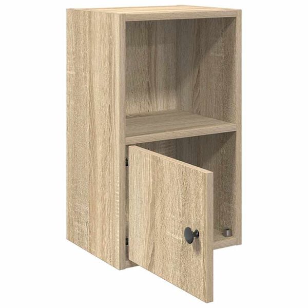 vidaXL Bookcase Sonoma Oak Engineered wood Small Bookcase Rectangular