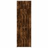 vidaXL Storage Cabinet Smoked Oak 27.6"x16.7"x88.6" Engineered Wood