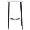 vidaXL Bar Set Black, White Plastic, MDF, Powder-Coated Steel Standard