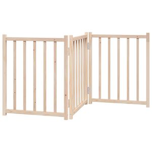 vidaXL Dog Gate Foldable 3 Panels 59.1 " Solid Wood Fir