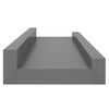 vidaXL Wall Shelf Set of 4 Grey MDF Small Wall Shelf Rectangular