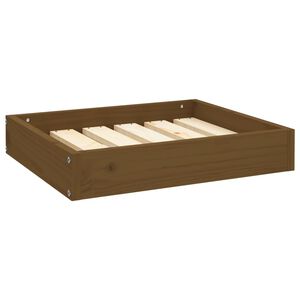 vidaXL Dog Bed Honey Brown Solid Pine Wood 20.3 x 17.3 x 3.5 in Durable