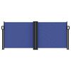 vidaXL Retractable Side Awning Blue Polyester with PU coating, Steel