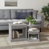 vidaXL Coffee Table Set of 3 Grey sonoma Engineered wood Stackable
