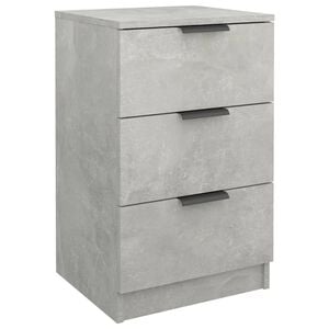 vidaXL Bedside Cabinet Concrete grey Engineered wood Medium