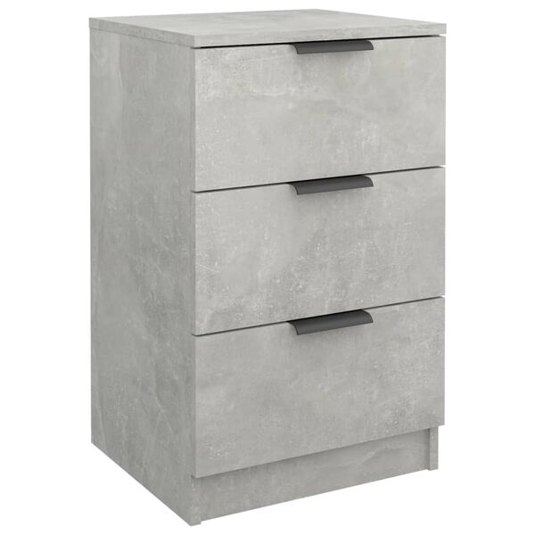 vidaXL Bedside Cabinet Concrete grey Engineered wood Medium