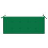 vidaXL Bench Green Cushion Solid eucalyptus wood 47.2 in Ergonomic