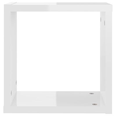 vidaXL Wall Cube Shelves 6 pcs High Gloss White 11.8"x5.9"x11.8"