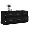 vidaXL TV Cabinet Black Engineered wood Compact TV Cabinet Rectangular