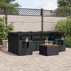vidaXL Garden Sofa Set Black