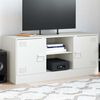 vidaXL TV Cabinet White Cold-rolled steel Medium TV Cabinet