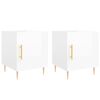 vidaXL Bedside Cabinet Set of 2 High gloss white Engineered wood Medium