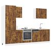 vidaXL Kitchen Cabinet Set Smoked Oak Engineered Wood 7-Piece Set