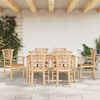 vidaXL Garden Dining Set Natural teak Solid teak wood Large Durable
