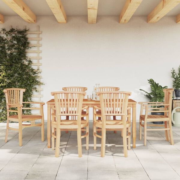 vidaXL Garden Dining Set Natural teak Solid teak wood Large Durable