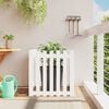 vidaXL Garden Planter White Solid Pine Wood Medium Garden Planter