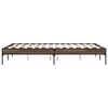 vidaXL Bed Frame Brown Oak Engineered Wood, Metal, Plywood Small Double