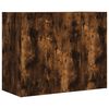 vidaXL Wall Cabinet Smoked Oak Engineered Wood 29.5 x 13.8 x 23.6 in