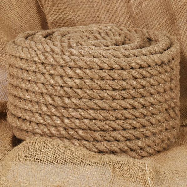 vidaXL Jute Rope 82.0 ' Long 0.63 " Thick