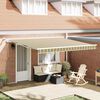 vidaXL Retractable Awning Green and Yellow 157.48" x 118.11