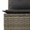 vidaXL Garden Sofa Set Grey PE rattan, powder-coated steel, acacia wood
