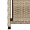 vidaXL Garden Storage Cabinet Beige PE Rattan 19.7x21.7x45.3 in