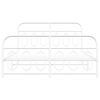 vidaXL Bed Frame White Steel Full Bed Frame Rectangular Modern