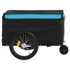 vidaXL Bike Trailer Black and Blue 66.1 lb Iron