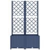 vidaXL Garden Planter Blue Grey Polypropylene Large Planters