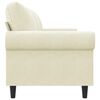 vidaXL 3-seater Sofa Cream Velvet (100% polyester)