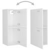 vidaXL Bathroom Furniture Set High Gloss White Engineered Wood, Ceramic