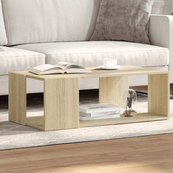 vidaXL Coffee Table Sonoma Oak Engineered Wood Low Coffee Table