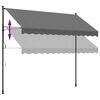 vidaXL Retractable Awning Anthracite Steel 118.1x59.1 in