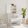 vidaXL Dressing Table Set White Engineered wood, Acrylic Medium