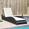 vidaXL Sun Lounger Black