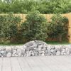vidaXL Gabion Basket Set of 11 Silver Galvanized Iron 78.7x11.8x15.7 in