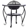 vidaXL Mosaic Fire Pit Table Blue and White 26.8" Ceramic