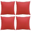 vidaXL Sofa Cushion Set of 4 Red Fabric (100% polyester) 19.7 x 19.7 in