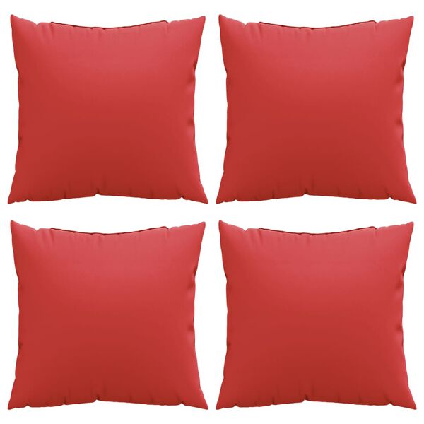 vidaXL Sofa Cushion Set of 4 Red Fabric (100% polyester) 19.7 x 19.7 in