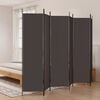 vidaXL 6-Panel Room Divider Brown 118.1"x78.7" Fabric