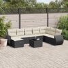 vidaXL Garden Sofa Set Black, Cream White