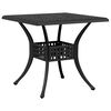 vidaXL Garden Table Black Cast Aluminum Medium Durable Garden Table