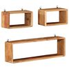 vidaXL Wall Cube Shelf Natural acacia wood Solid acacia wood